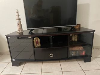 Black tv stand and storage - price negotiable