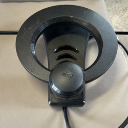 Black Plastic TV Antenna with Attached Coaxial Cables