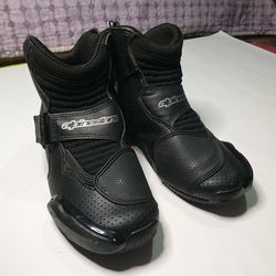 Alpinestars Motorcycle Boots SMX-1 R Black, Great Pre-owned Condition!
