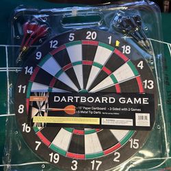 15” Dartboard Game 6 Metal Darts
