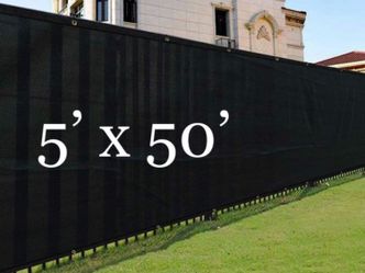 FENCE SCREEN - 5 x 50 Privacy Screen BLACK 5x50