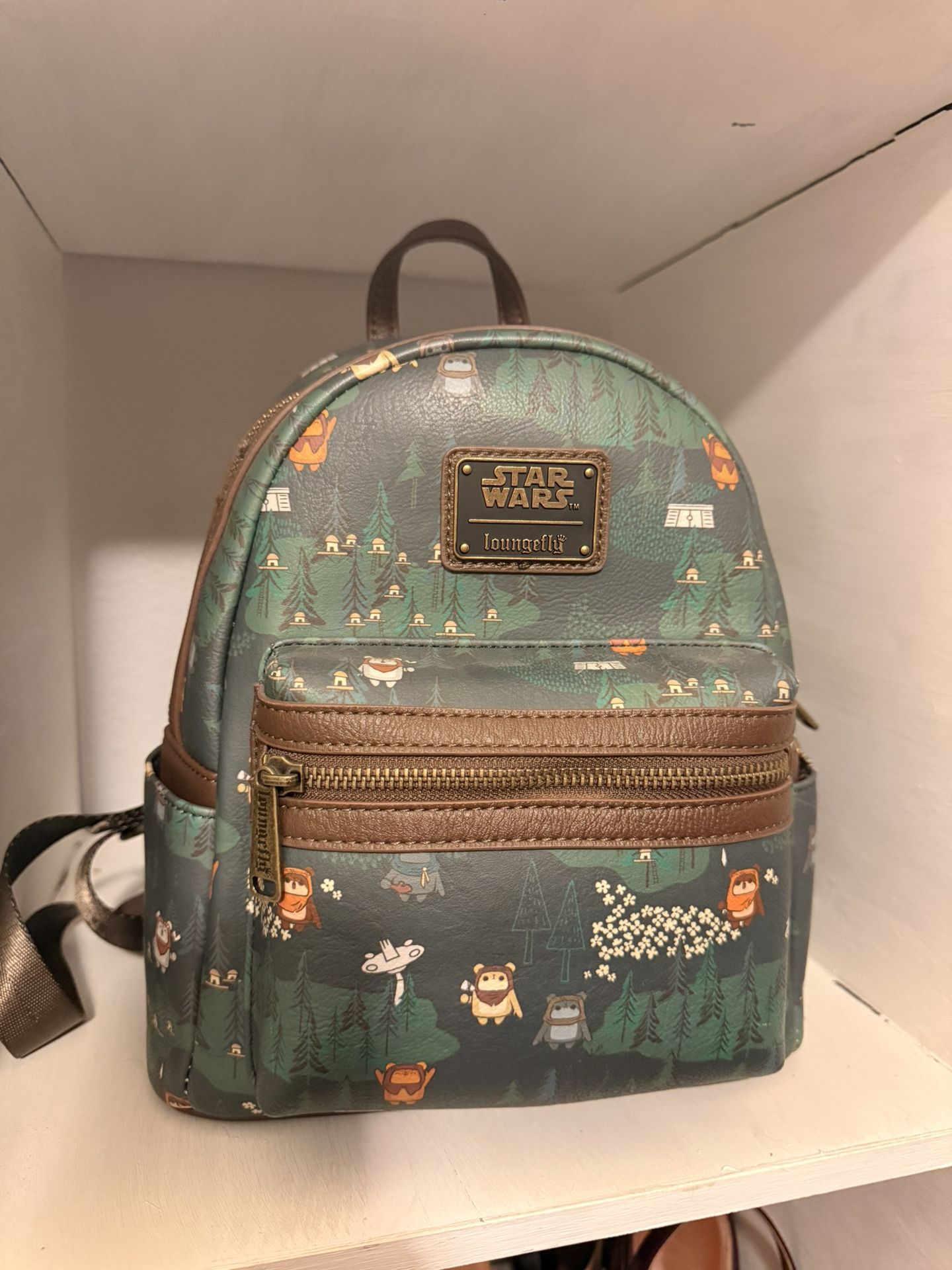 Star Wars Disney Ewok Forest LOUNGEFLY Mini Backpack