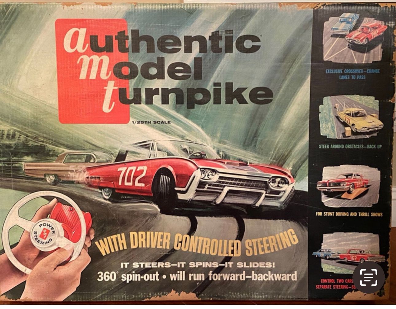 AMT 1/25th Scale 1962 Race Track With Cars As Is