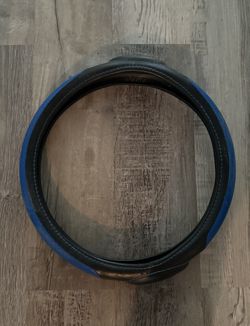 Black & Blue Steering Wheel Cover