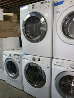 LG front load washer & electric dryer set working perfectly with 4 months warranty