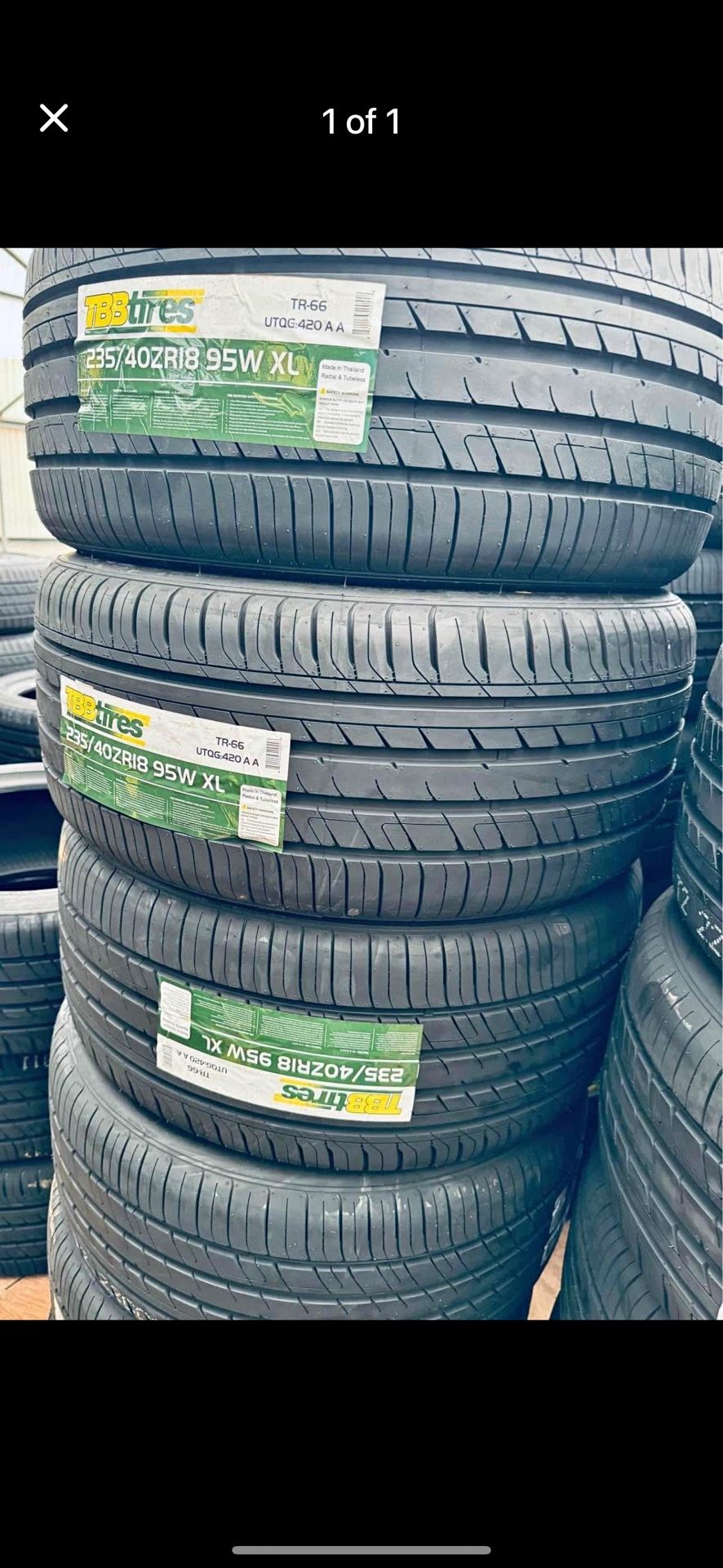 235/40/18 New Tire/ Mobile Install 