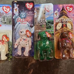 Set Of 4 McDonald's Exclusive BEANIE BABY BEARS