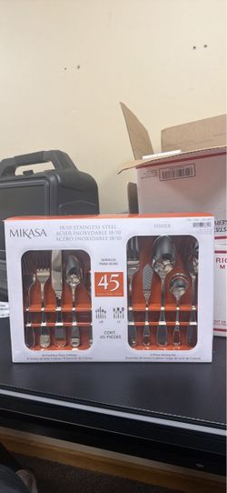 Mikasa Fisher 45-Piece Stainless Steel Flatware Set