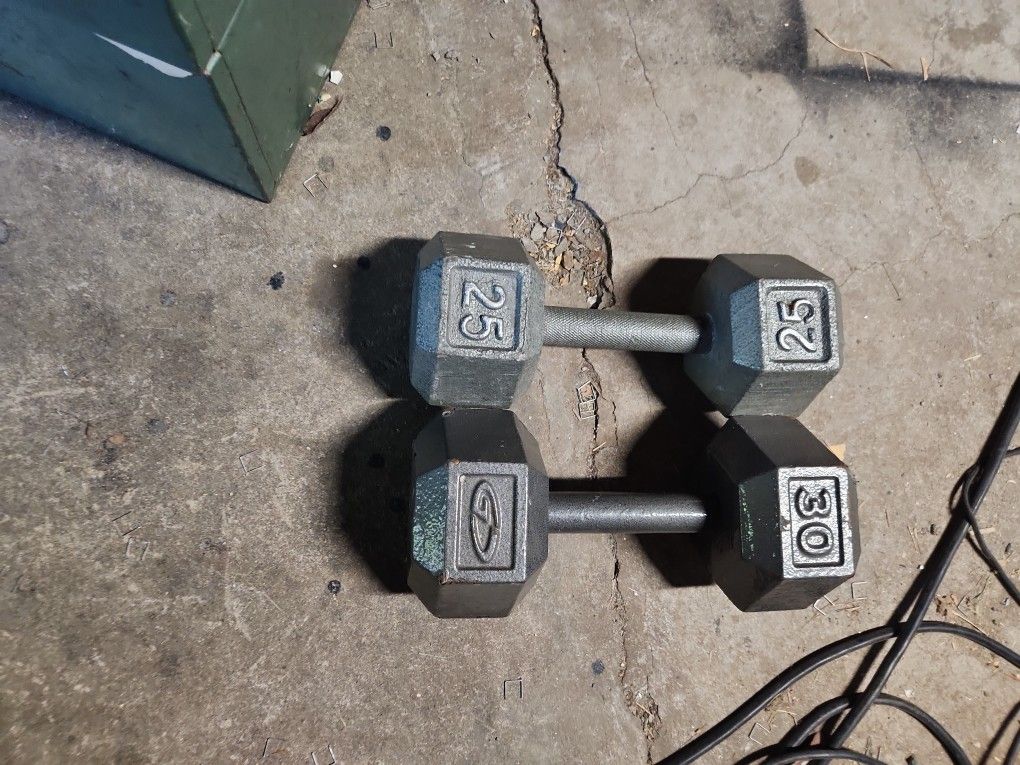 30 Pd Dumbell With 25 Pound Dumbell