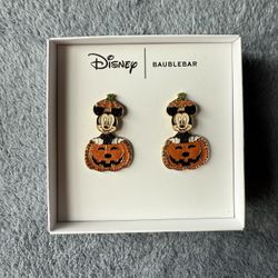 Disney Mickey Pumpkin Halloween Earrings 