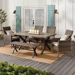 6 Piece Outdoor Patio Dining Set 