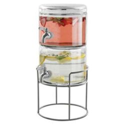 2 Gallon Glass Beverage Dispenser