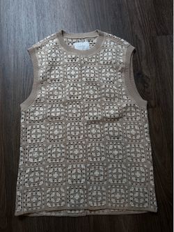 PacSun Cream Knit Sweater Vest