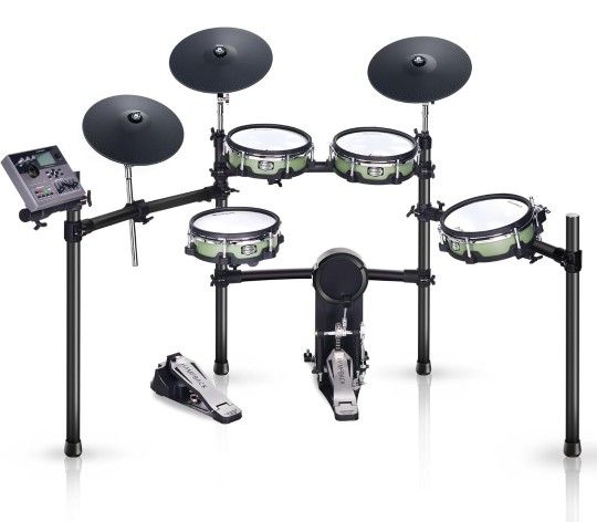 ACE-510 Electric Drum Set with Double Layers Mesh Heads, Full Rubber Cymbal&Choke, Restore Authentic Drum Sound and Percussive Feel, Bluetooth Connect