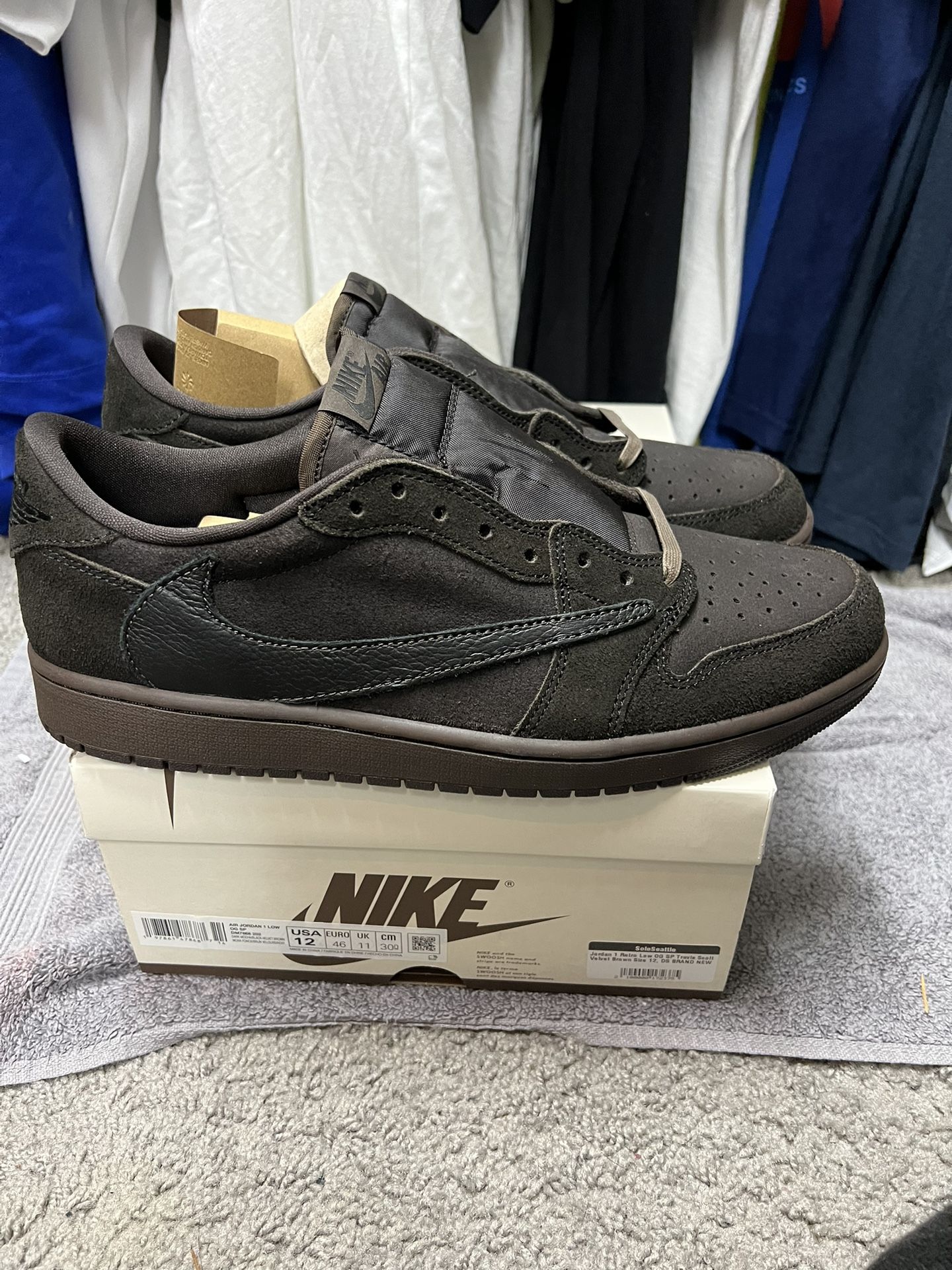 Air Jordan 1 Retro Low OG SP “Velvet Brown” Size 12