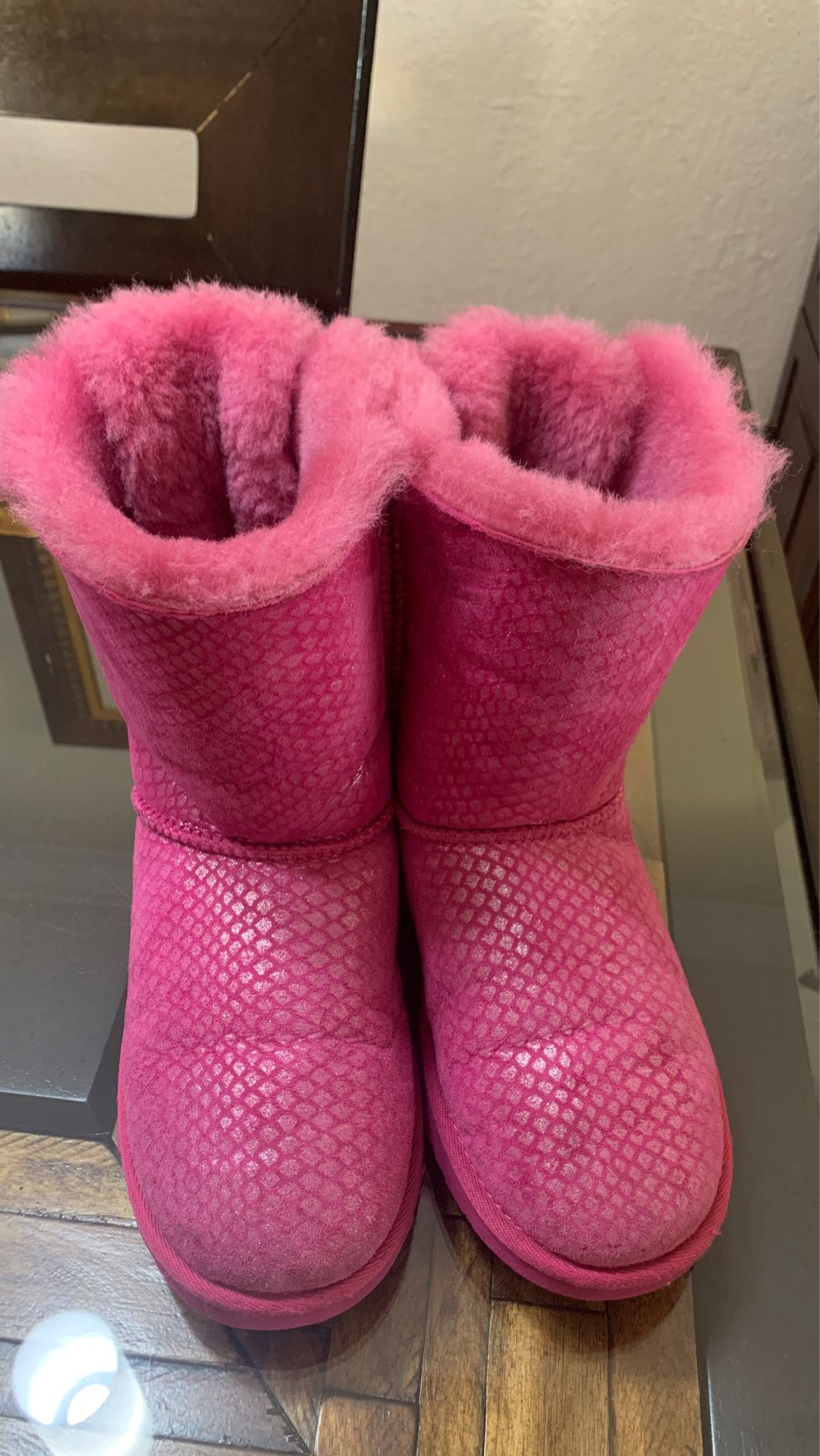 Girls Pink UGG Winter Boots