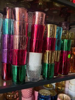 Rainbow small candle holders 12 pc