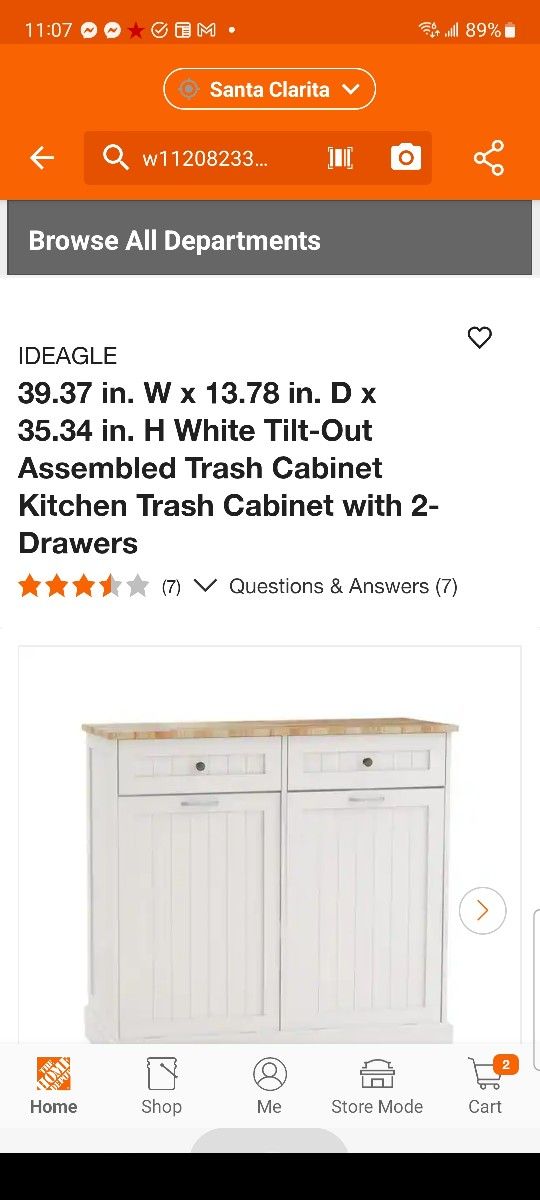 Tilt Out Trash Cabinet 