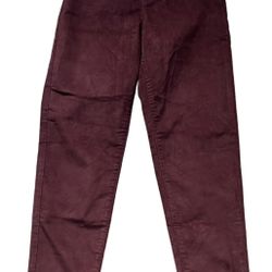Size 31 Levi's Corduroy High-Waisted Mom Jeans Women's Burgundy 80s Retro  