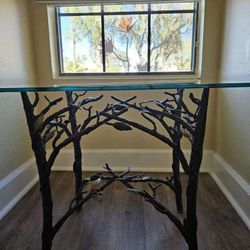 Glass And Metal Table