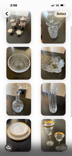 Crystal, China and Tea Set/Prices Start at $40