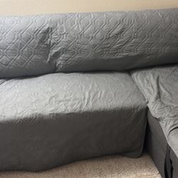 Pullout sectional sofa/ couch bed with Storage  unit