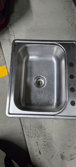 Stainless steel sink 25x22 top single bowl
