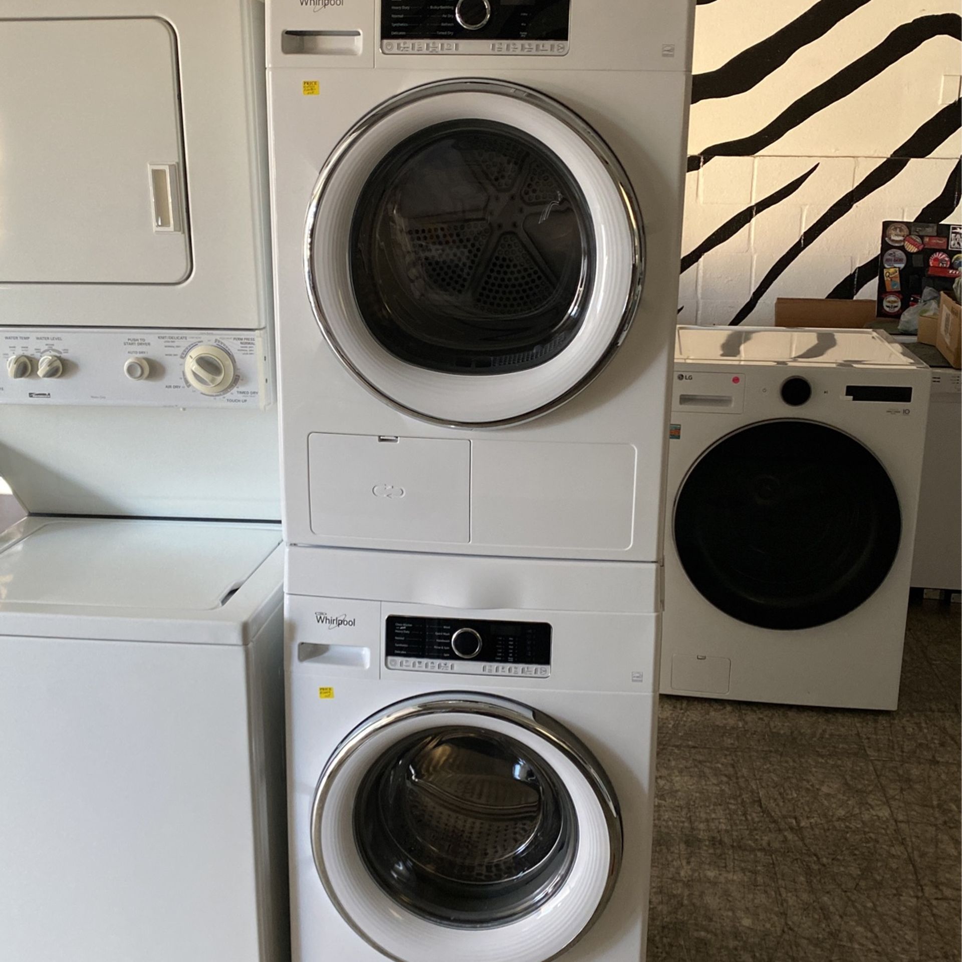 Whirlpool 24” Stackable Washer And Ventless Electric Dryer