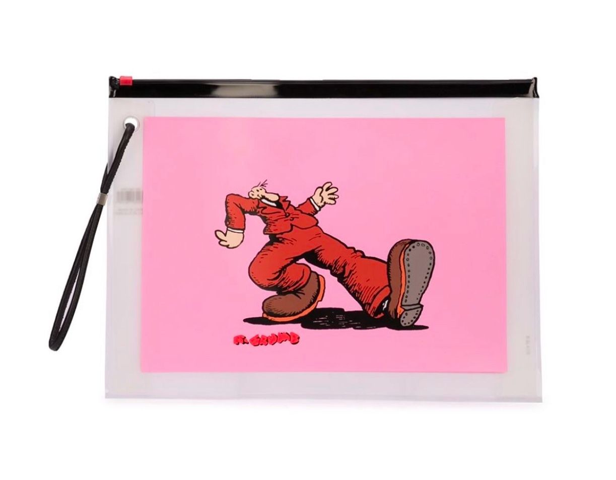 NEW Marc Jacobs R.Crumb Pink Large Pouch Clutch Purse