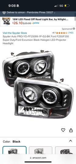 Spyder Auto F250/F350 Excursion Headlights Brand New
