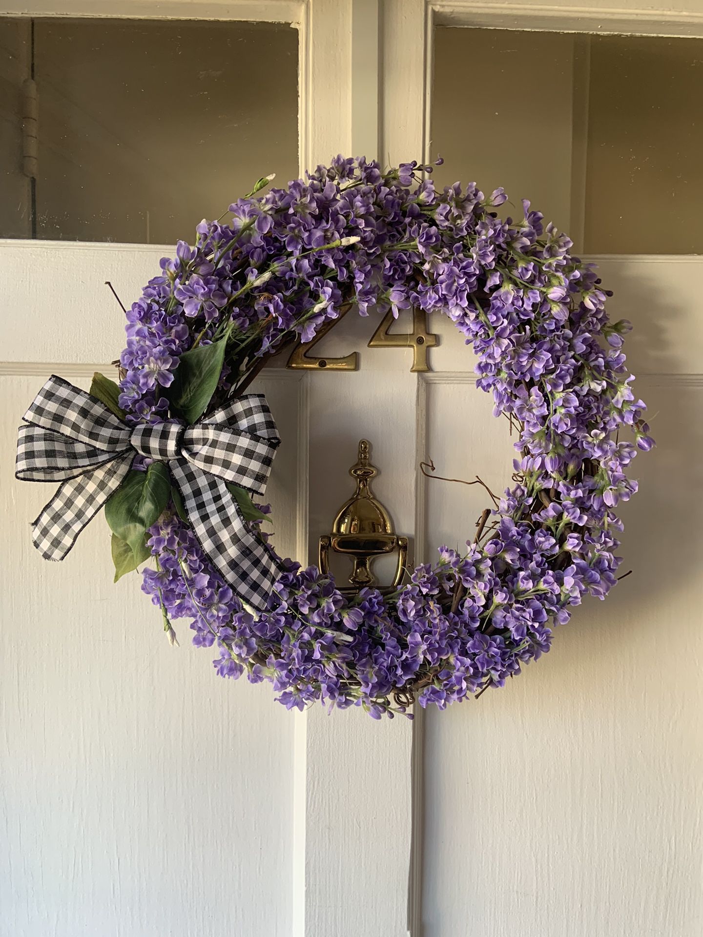 Beautiful Purple Delphinium Wreath 
