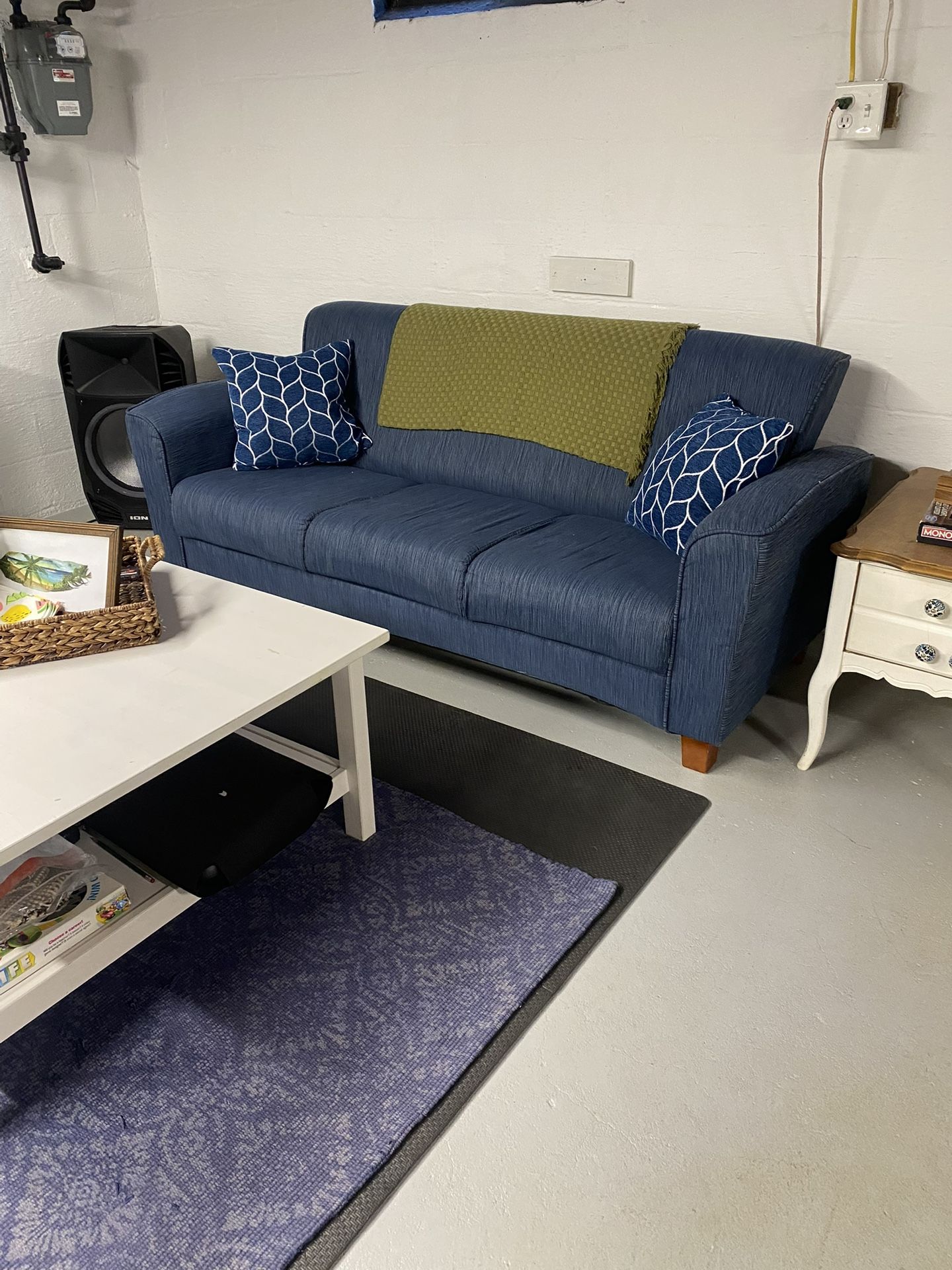 Two Blue Sofa $120