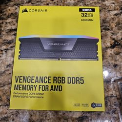 CORSAIR VENGEANCE RGB DDR5 32GB (2x16GB) DDR5 6000MHz  AMD EXPO Intel XMP iCUE Compatible