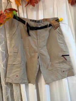 Two new shorts khaki color and black brand Denali size 34