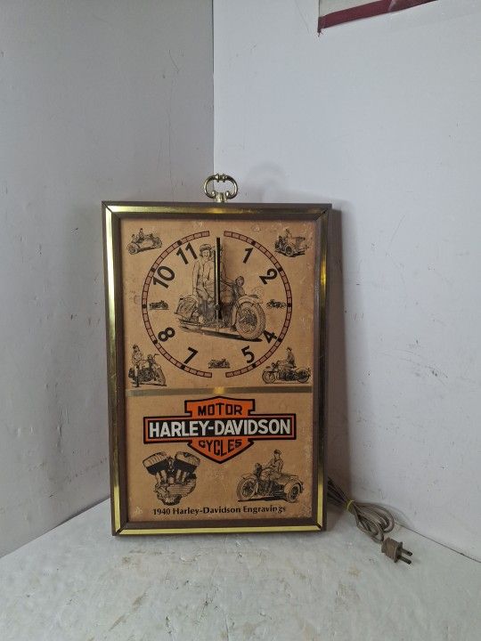 Vintage Harley-Davidson Pan Head Wall Clock From The 80'sr
