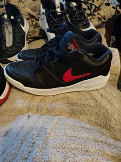 Jordans Air force Ones  Black and Red