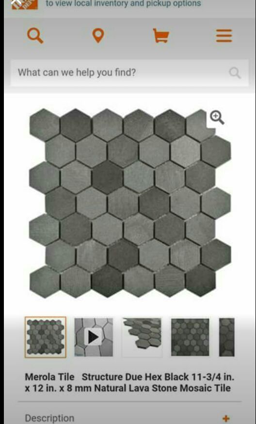 Merola Tile Structure Due Hex Black 11-3/4 in. x 12 in. x 8 mm Natural Lava Stone Mosaic Tile