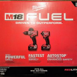 Milwaukee M18 Fuel 2 Tool Drill & Impact Driver Combo 