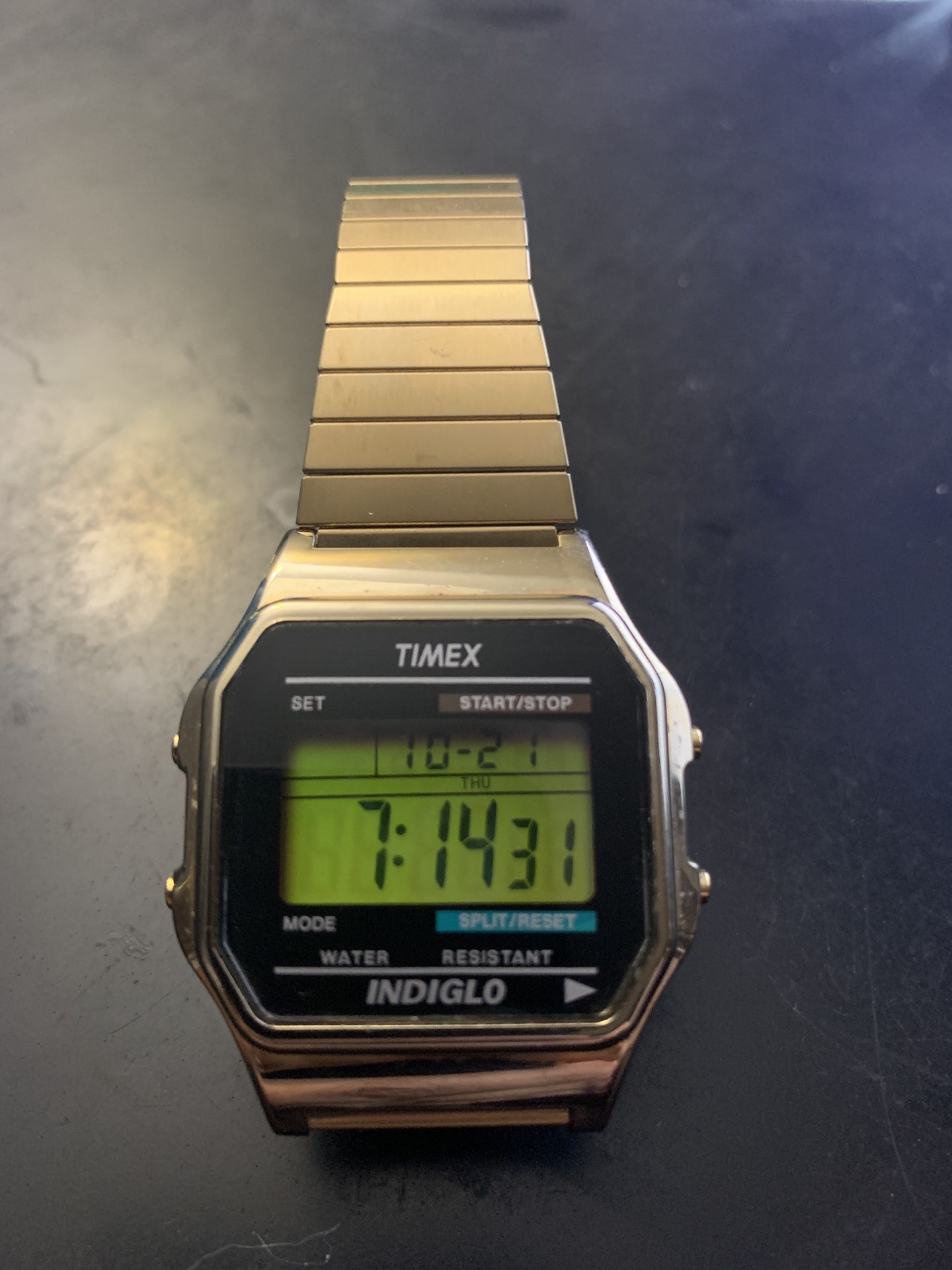 Timex Gold tone Digital Watch 
