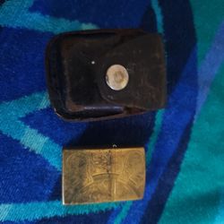 Zippo Lighter With Leather Case