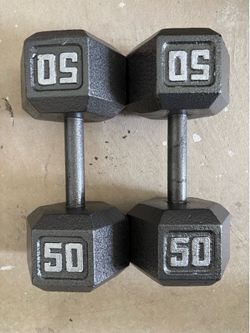 50LB Cast Iron Dumbells - Brand New
