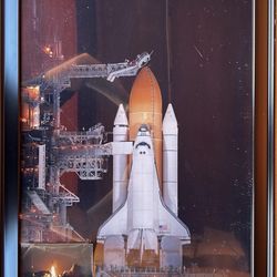 Space Shuttle Framed Photos Set of 4 - Astronauts & Space Travel Theme