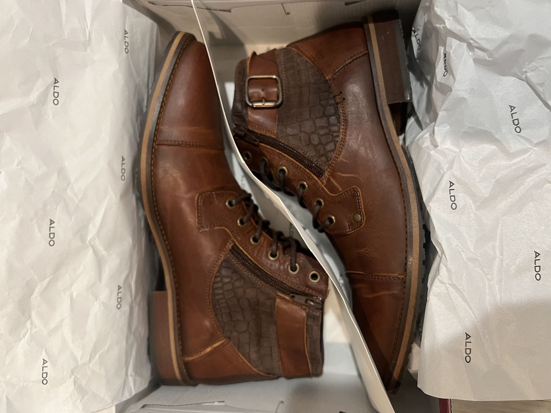 constantine aldo leather booties