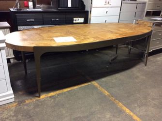 CARACOLE CLASSIC WALNUT BURL OVAL EXTENDABLE TABLE
