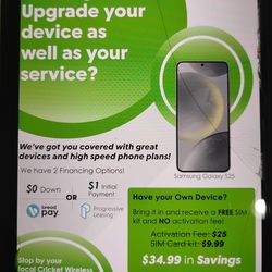 Payment plans to get the phone you want $0 bread pay $1 initial payment have your own phone port over to us and pay only $35 today