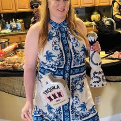Blue And White Summer Dress