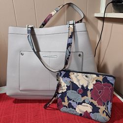 Steve Madden Shoulder Bag w/ Floral Interior 