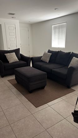 Sofa with ottoman