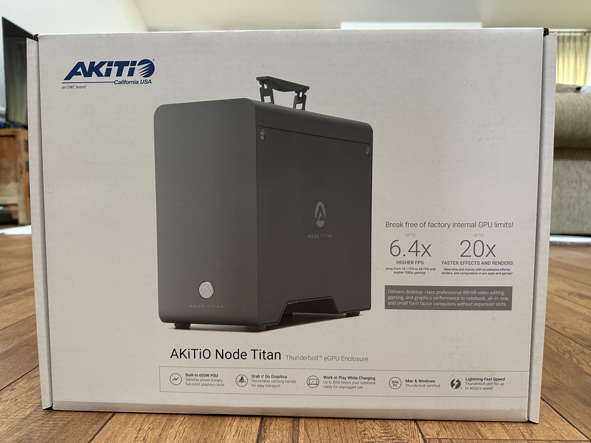 AKiTiO Node Titan Thunderbolt 3 eGPU Enclosure – Excellent Condition – $350