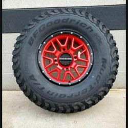 New Raceline 15x7 Wheels  & 32x10-15 BF Goodrich Km3 OR Tensor Regulator2 Tires For: Can-Am RZR Honda Kawasaki UTV SXS  (We..Finance 